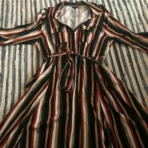 70’s Inspired Striped A-Line Dress